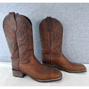 Circle G by Corral Women's sz 8.5 Embroidered Western Broad Square Toe Boot Tan